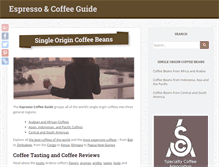 Tablet Screenshot of espressocoffeeguide.com